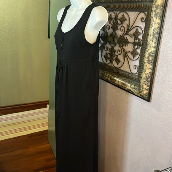 Eddie Bauer Black Maxi Empire Waist Sleeveless Knit Sz S - Picture 9 of 12